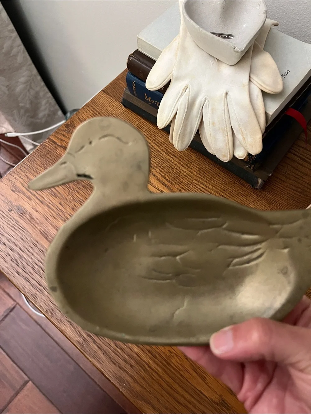 Brass Duck-Shaped Decorative Tray